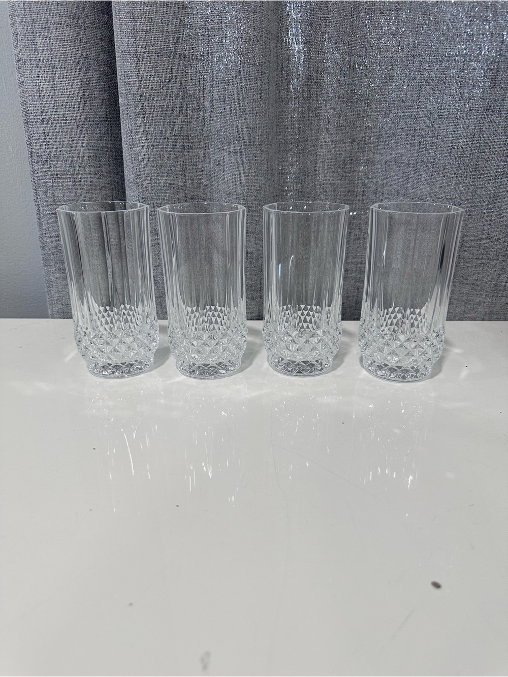 Crystal Cristal D’Arques Durand Cut Highball Glasses - Clear (Set of 4)